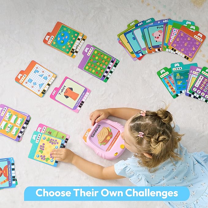 JOVA lalalark Talking Flash Cards for Kids 3 4 5 Year Old, Toddler Learning Toys with 136 Sight Words & 64 Games, Montessori Educational Toy for Kids, Preschool Learning Activities, Boys Girls Gifts