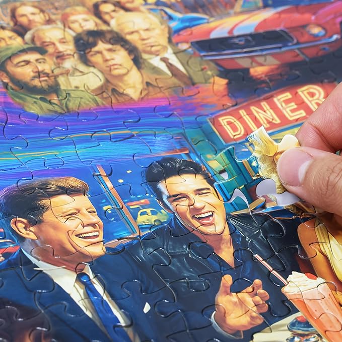 Think2Master 1960s 500 Pieces Very Large Pieces Jigsaw Puzzle: 13+, Teens, Adults & Seniors. Travel Back in Time with The Nostalgic Collage. Great Gift. Size: 26.8” X 18.9”
