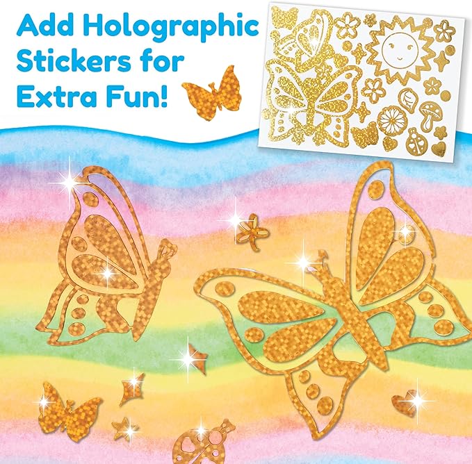 Creativity for Kids Squeegeez Magic Reveal Craft Kit: Butterfly - Kids Painting Art Activity, Gifts for Girls and Boys (Ages 7+)
