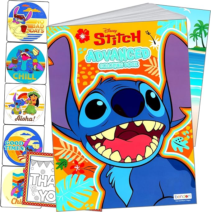 Bendon Lilo & Stitch Advanced Coloring Book with Lilo and Stitch Stickers, Coloring Book, and More