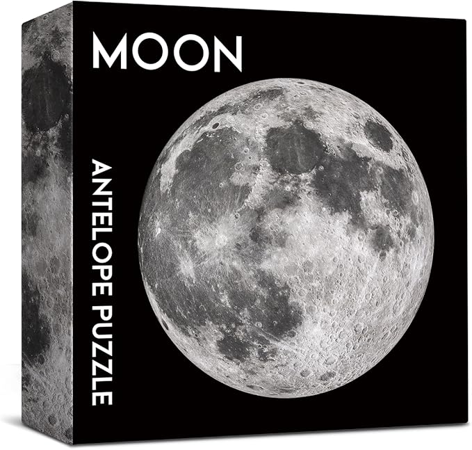 Antelope - 1000 Piece Puzzle for Adults, Space Moon Jigsaw Puzzles 1000 Pieces, Telescope Planet Close-up Round Puzzle, High Resolution, Matte Finish, No Dust Space Puzzle