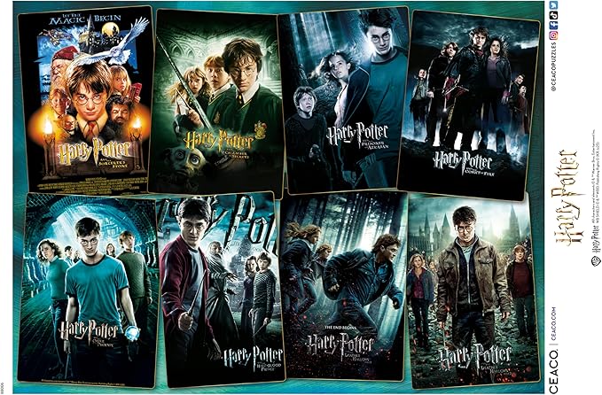 Ceaco - Harry Potter Posters - 1000 Piece Jigsaw Puzzle Challenging and Colorful Puzzles for Adults – Precision-Cut Pieces, Beautiful Artwork, and Hours of Relaxing Fun