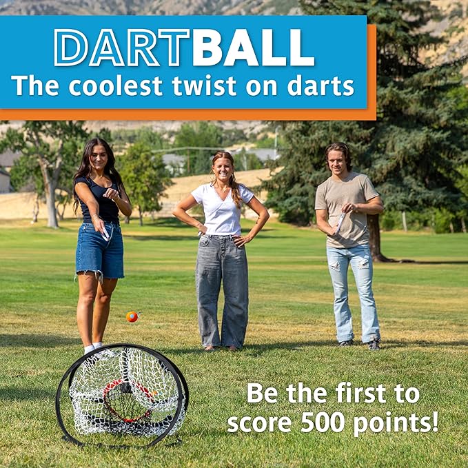 Djubi Dartball, Best Gifts for Kids and Teens All Ages 8 & Up - Slingshot Outdoor Beach, Lawn, & Tailgating Family Game - Toys Gifts for 8 9 10 11 12 13 Year Old Boys
