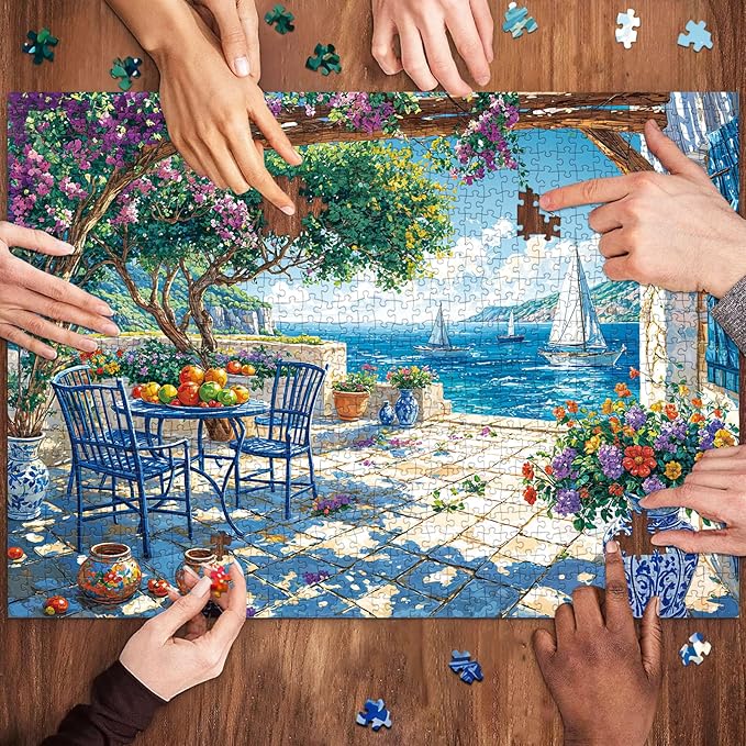 Jigsaw Puzzles for Adults 1000 Pieces, Interlock Perfectly No Dust, Impossible Difficult Hard Fun 1000 Piece Jigsaw Puzzles for Adults-1:1 Poster-Summer Coast