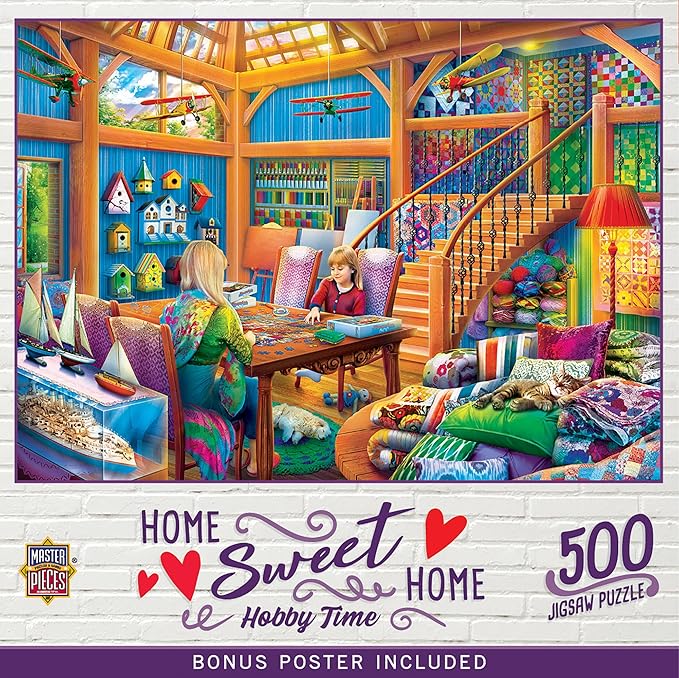 Masterpieces 550 Piece Jigsaw Puzzle for Adults, Family, Or Kids - Hobby Time - 18"x24"