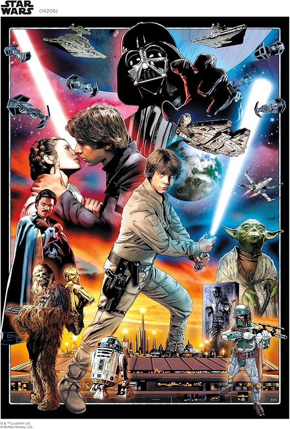Buffalo Games - Star Wars - You'll Find I'm Full of Surprises - 1000 Piece Jigsaw Puzzle for Adults - Collectible Tin Case - Finished Size is 26.6 x 19