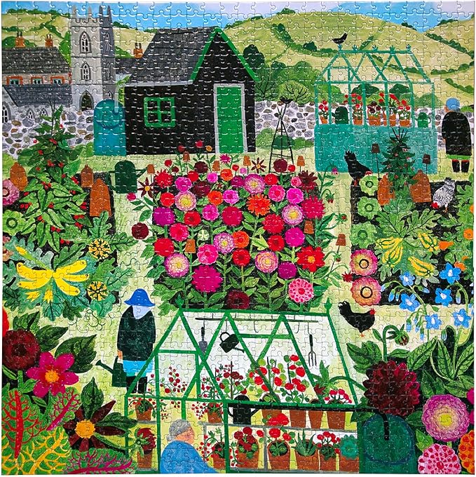 eeBoo 1000 Piece Puzzle - Garden Harvest Jigsaw Puzzle for Adults, Square 23" x 23" Made with Recycled Board & Vegetable-Based Ink