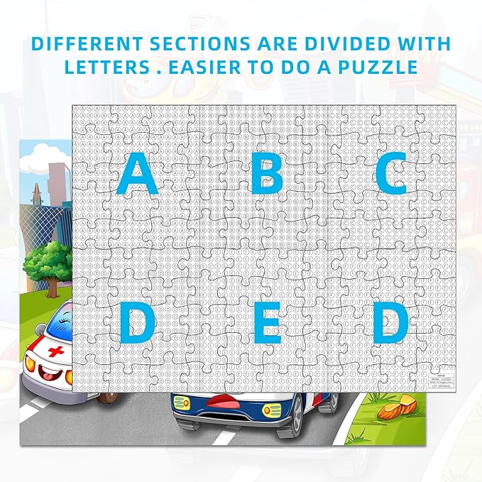 Nattork Jigsaw Puzzles 100 Pieces for Kids Youth Car Puzzle - Pieces Fit Together Perfectly