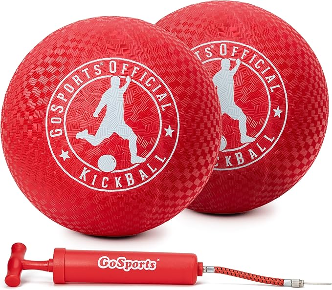 GoSports Official Kickball with Pump (2 Pack), 10"