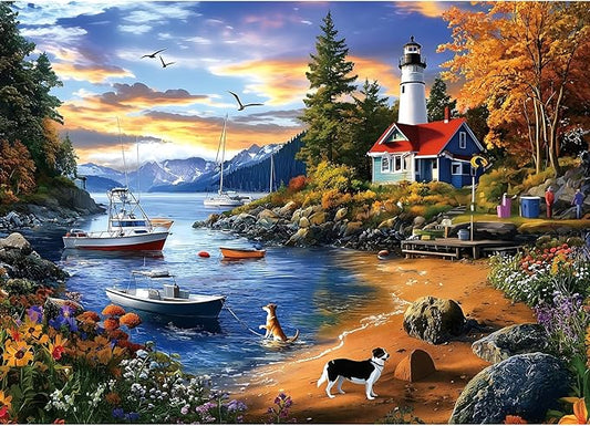 1000 Piece Puzzle for Adults, Jigsaw Puzzles with Scenic Cabin, Funny Puzzle, Nature Theme for Seniors and Adults, Fun and Challenging Home Decor Birthday Party Gift 27.5" x 19.7"