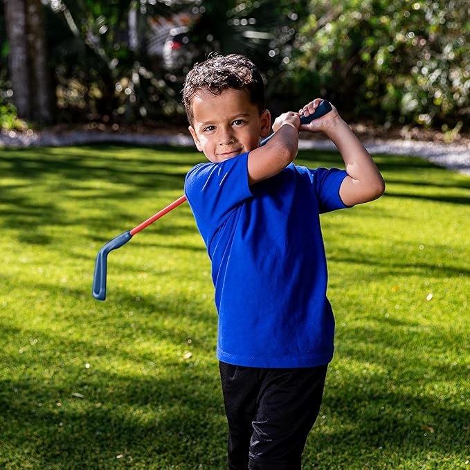 Franklin Sports Kids Toy Golf Club Set - 28" Youth Plastic Golf Club with Oversized Club Head + (2) Indoor Foam Golf Balls - Perfect for Backyard, Outdoor + Indoor Play + Practice - Kids Ages 3 and Up