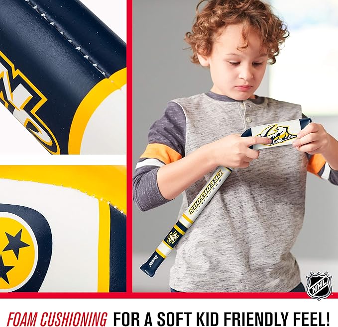 Franklin Sports NHL Team Mini Soft Hockey Stick Set - NHL Team Soft Foam Mini Hockey Stick and Ball - Great Toy for Kids