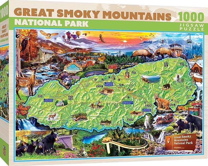 MasterPieces - 1000 Piece Jigsaw Puzzle, Great Smoky Mountains National Park, Fun for Adults, Family, Kids 19.25"x26.75"