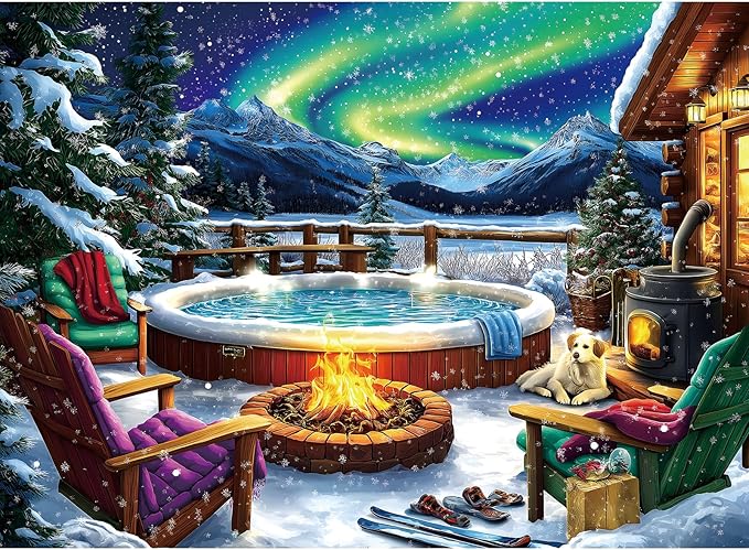 MINIWAN Northern Lights Puzzle - 500 Piece Jigsaw Puzzles for Adults Vivid Imagery Impossible Hard Difficult Challenging Puzzle, Unique Ideal for Relaxation and Family Fun