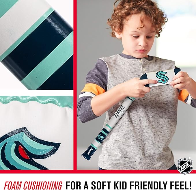 Franklin Sports NHL Team Mini Soft Hockey Stick Set - NHL Team Soft Foam Mini Hockey Stick and Ball - Great Toy for Kids