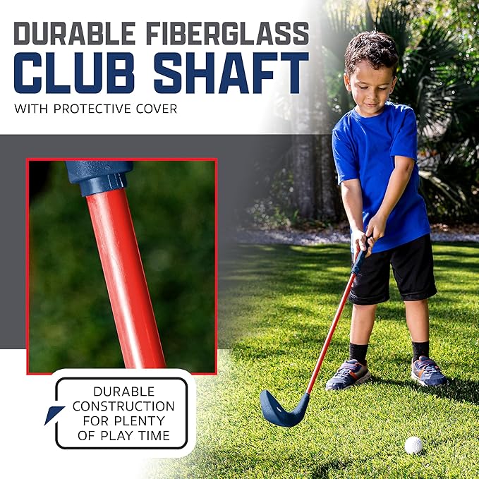 Franklin Sports Kids Toy Golf Club Set - 28" Youth Plastic Golf Club with Oversized Club Head + (2) Indoor Foam Golf Balls - Perfect for Backyard, Outdoor + Indoor Play + Practice - Kids Ages 3 and Up