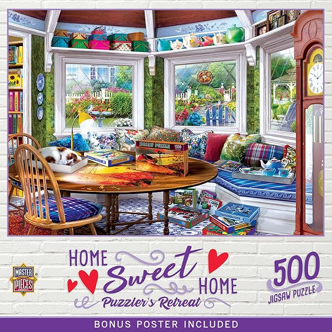 Masterpieces 550 Piece Jigsaw Puzzle for Adults and Family - Puzzler's Retreat - 18"x24"