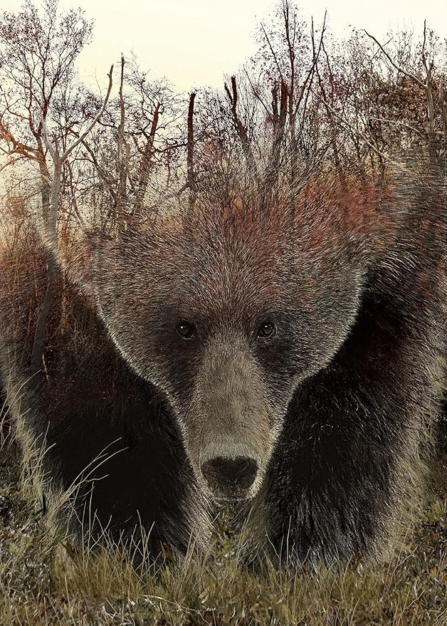 Animal Bear Jigsaw Puzzles for Adult 1000 Piece, Difficult Hard Impossible Puzzles for Adults, Nature Hunting Puzzle 1000 Piece