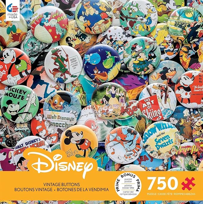 Ceaco - Disney - Vintage Buttons - 750 Piece Jigsaw Puzzle