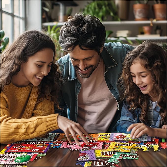 White Mountain 1000 Piece Jigsaw Puzzle Holiday Puzzles with Large Pieces for Adults and Family 24"x30" - M&M's