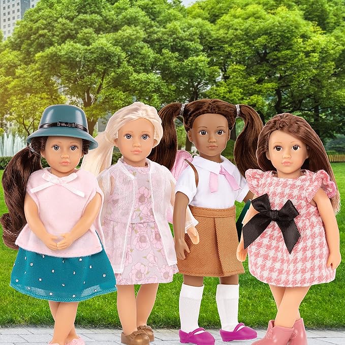 Lori – Mini Doll – 6-Inch Fashion Doll – Stylish Outfit – Jacket, Dress & Shoes – 3+ Years– Perla