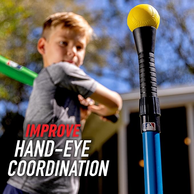 Franklin Sports Youth Batting Tee - Adjustable Height Plastic Training Tee for Kids + Toddlers - 23" to 33" Inches