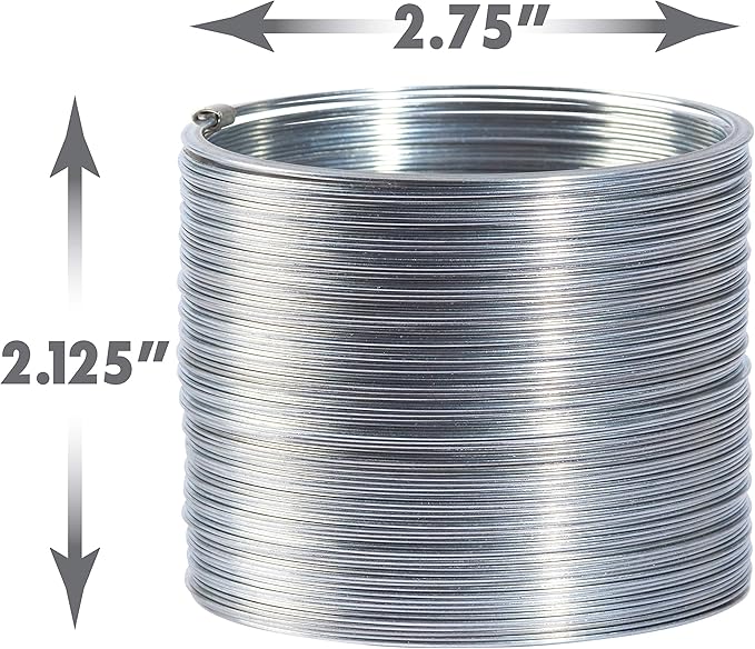Just Play The Original Slinky Walking Spring Toy, 2.75-inch Diameter Metal Slinky, Fidget Toys (Pack of 2)