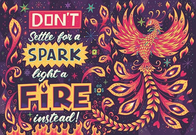 Goliath Steve Simpson: Light a Fire 1000-Piece Puzzle with Poster - Completed Size 26.75 x 18.26 Inches - Ages 12 and Up