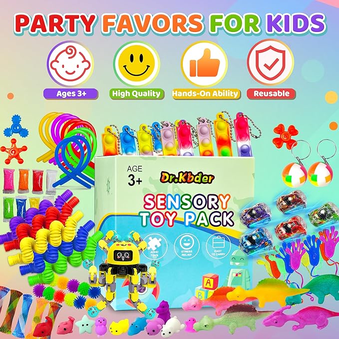 Easter Basket Stuffers for Kids, 110Pack Fidget Toys Bulk Adult Sensory Autism ADHD Autistic Figette Classroom Treasure Prize Box School Must Have Stress Anxiety for Age 5-7 8-12 Valentines Day Gifts