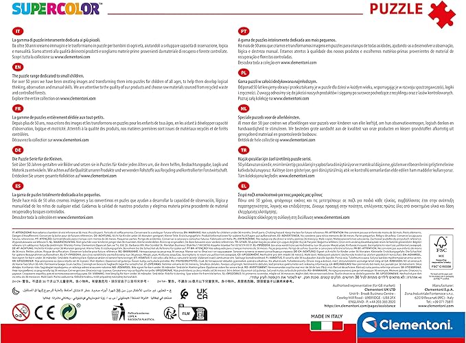 Clementoni - 24239 - Supercolor Puzzle - Disney Pixar Cars On The Road - 24 Maxi Pieces, Jigsaw Puzzle for Kids Age 3, Puzzle Cartoon, Made in Italy