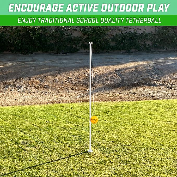 GoSports Backyard Tetherball Game - Full Size Outdoor Tetherball