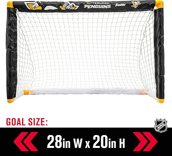 Franklin Sports NHL Mini Hockey Set - Kids Indoor Knee Hockey Goal, Ball, + 2 Stick Combo - Youth Team Indoor Toy Set - Official - Ages 3+