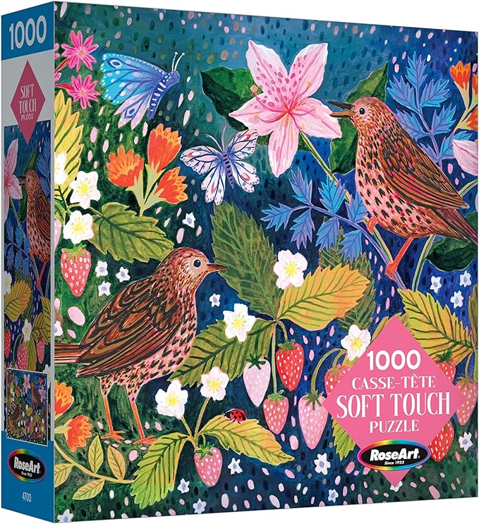 RoseArt - Soft Touch - Strawberry Thief - 1000 Piece Jigsaw Puzzle for Adults