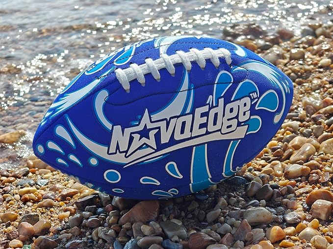 Hydro Water Football - 10.4-Inch Neoprene Pool Football for All Ages | for Water Play in Pool, Lake & Beach | Secure-Grip with Real Laces | Includes Pump | Choose 1 or 2 Ball Pack