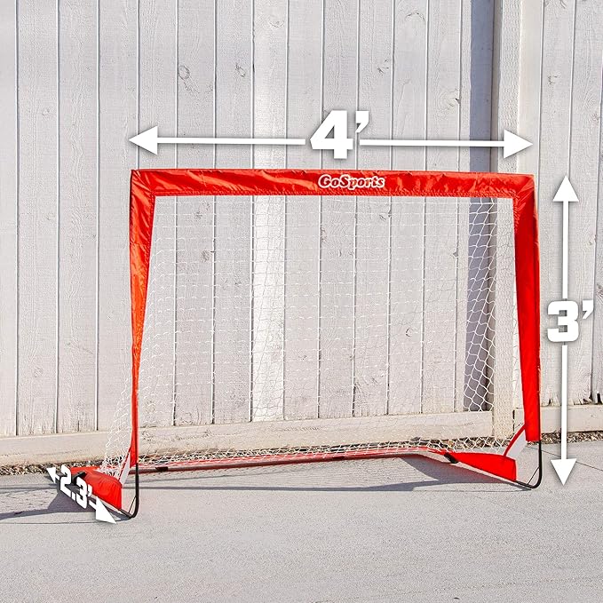 GoSports Street Hockey - Choose Between Street Hockey Goal Set with Sticks, Street Hockey Balls (6 Pack) or Street Hockey Sticks (2 Pack)
