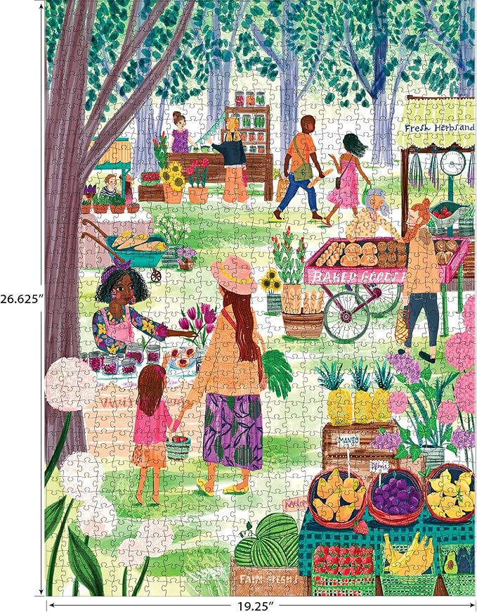 RoseArt - Soft Touch - Farmer's Market - 1000 Piece Jigsaw Puzzle for Adults