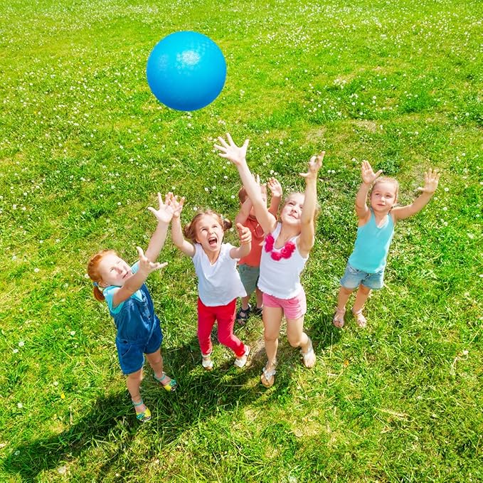 EVERICH TOY Playground Balls Kickball, 6 or 12 Pack 8.5" Dodgeballs Bouncy Kick Balls for Kids Adults Outdoor Indoor, 4 Square Ball Sports School Yard Games for Boys Girls 3-5 5-8 8-12 with Pump