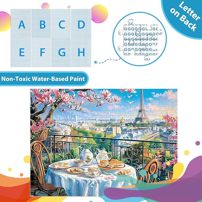 Puzzles for Adults 500 Pieces, Fit Together Perfectly, No Dust, Eiffel Tower Paris Jigsaw Puzzles 500 Pieces, Challenging Puzzle Games Family Activity, Great Gift Idea, Home Decor(21 x 15 in)