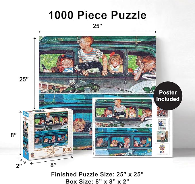 MasterPieces 1000 Piece Jigsaw Puzzle for Adults, Family, Or Youth - Coming and Going - 25"x25"