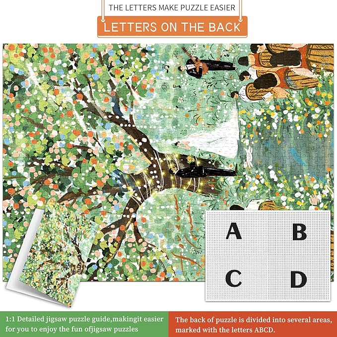 Jigsaw Puzzles for Adults 1000 Pieces, Interlock Perfectly No Dust, Impossible Difficult Hard Fun 1000 Piece Jigsaw Puzzles for Adults-1:1 Poster-Romantic Wedding