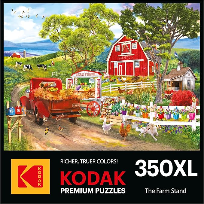 RoseArt - Kodak Premium - Farm Stand - 350 Piece Jigsaw Puzzle for Adults