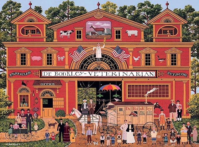 Buffalo Games – 1000 Piece Jigsaw Puzzle - Dr. Bonkley's Family - Charles Wysocki Colorful Puzzle for Adults – Precision-Cut Pieces, Beautiful Artwork, and Hours of Relaxing Fun