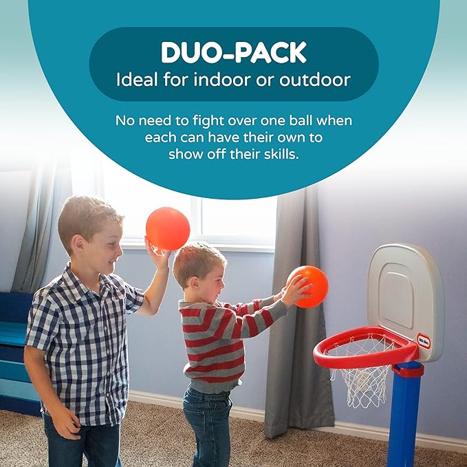 Kids Replacement Basketball | Compatible with Little Tikes Easy Score | Fits Standard Mini Basketball Hoop | Indoor & Outdoor | 6” Diameter | Perfect for Toddlers & Little Kids (2 Ball Pack)
