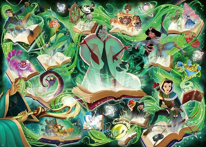 Ravensburger Disney Lorcana - Glimmers of The Realm: Emerald 1000 Piece Jigsaw Puzzle | Premium Quality Made in Europe | FSC Certified Materials