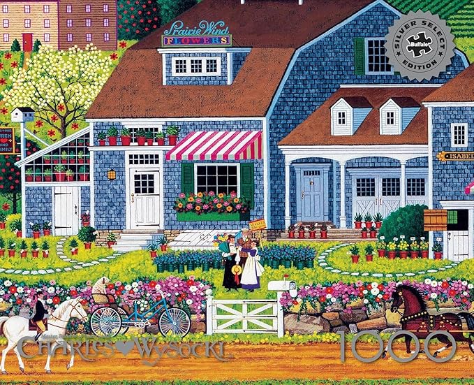Buffalo Games - Silver Select - Charles Wysocki - Prairie Wind Flowers - 1000 Piece Jigsaw Puzzle for Adults -Challenging Puzzle Perfect for Game Nights - Finished Size is 26.75 x 19.75