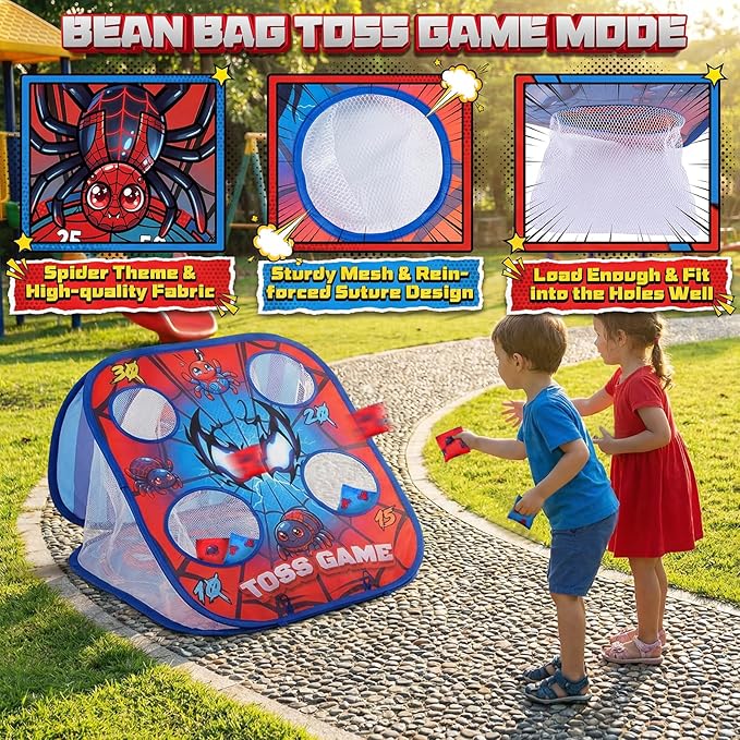 Bean Bag Toss Game for Kids - Cornhole Board Outdoor Toys for Toddlers -Party Activities Carnival Outside Yard Backyard Beach Lawn Games Toy for Kid Boys Girls Age 3 4 5 6 7 8 Year Old Birthday Gifts