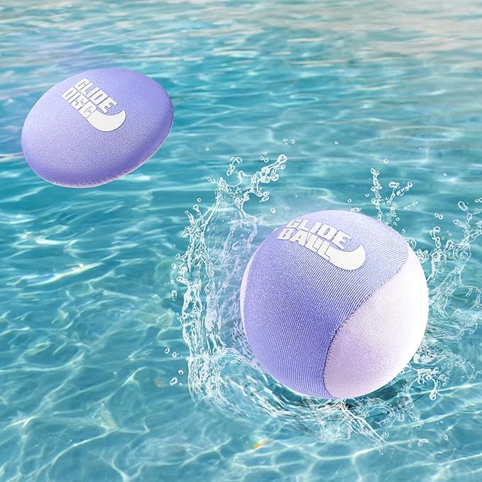 SYNCFUN 4 Pcs Skip Water Balls,Splash Water Bouncing Balls with Mesh Bag, Beach Toys for Kids, Pool Toys for Friends and Family, Fly Swimming Game Adults, Boys,Teens, Great for All Ages