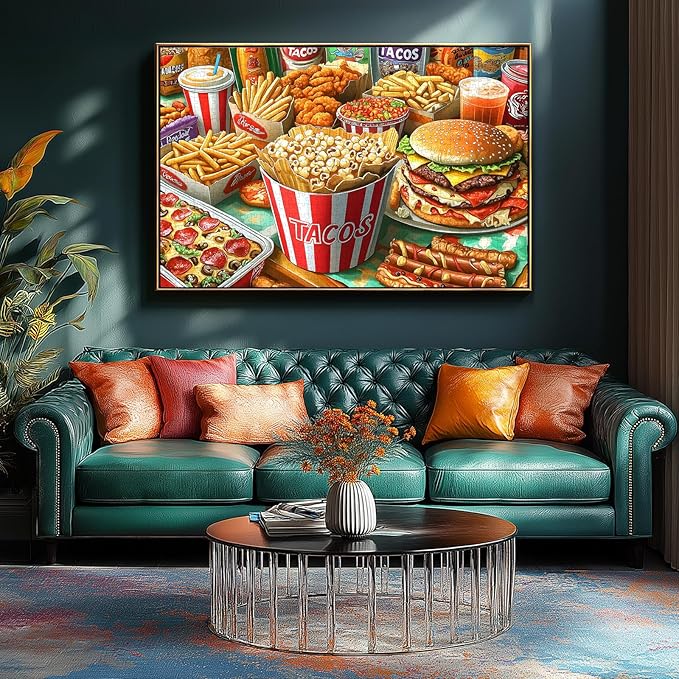 Super Delicious Tacos Food 1000 Piece Puzzles for Adults, Challenge Art Clearance Jigsaw Puzzles, for Gifts Birthday Party Game Family, 27.5 * 19.7 Inch Dust Free Puzzle