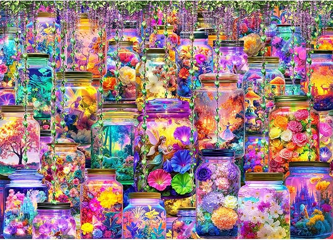 HUADADA Puzzles for Adults 1000 Pieces,Challenging Game Toys, Puzzles 1000 Pieces,Impossible Puzzle, Family Decoration Puzzle 1000-Fantasy in a Bottle
