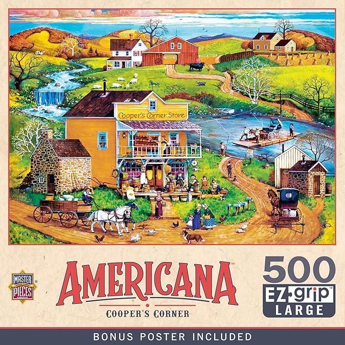 MasterPieces 500 Piece EZ Grip Jigsaw Puzzle for Adults, Family, Or Youth - Cooper's Corner - 19.25"x26.75"